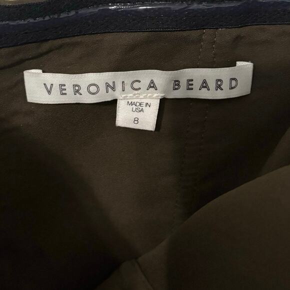 Veronica Beard Green Strapless Linen Blend Slit Mini Cocktail Dress Size 8 - Picture 2 of 5